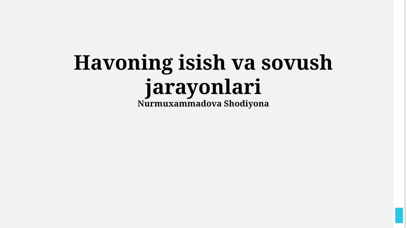Zamonaviy Isitish va Sovutish Texnologiyalari
