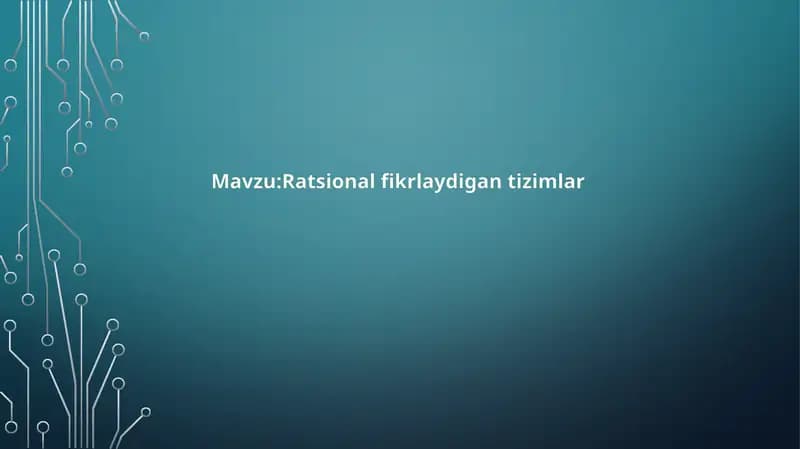 Ratsional fikrlaydigan tizimlar