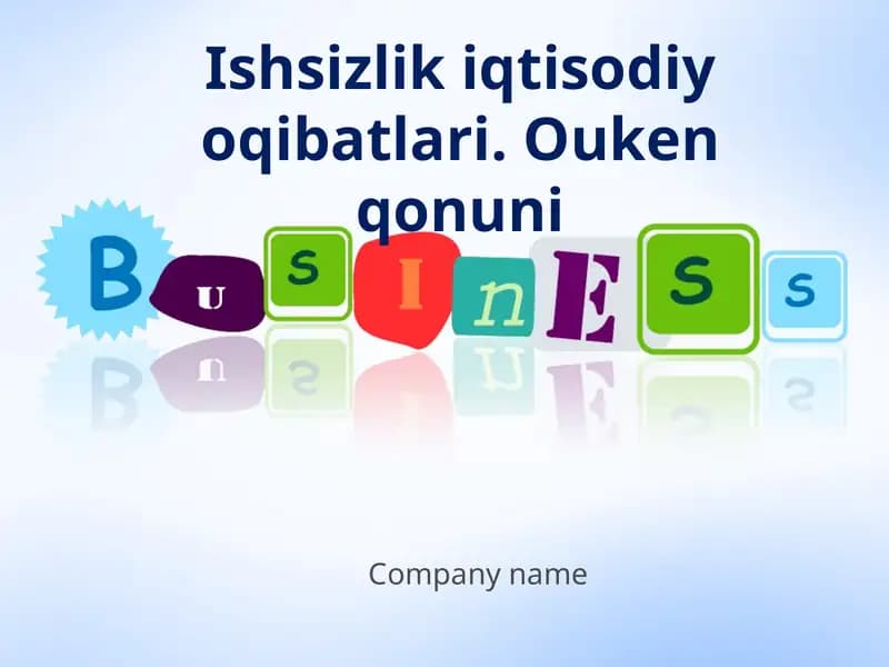Ishsizlik, uning turlari va darajasi
