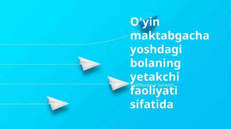 O'yin Orqali Bolaning Kognitiv, Jismoniy va Ijtimoiy-Emotsional Rivojlanishi