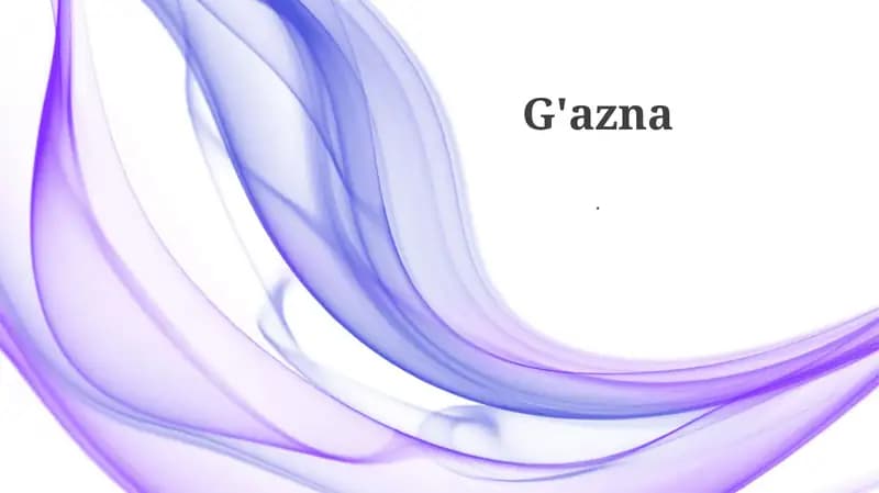 G'aznining madaniy va me'moriy merosi