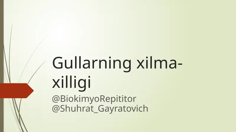 Gullarning xilma-xilligi