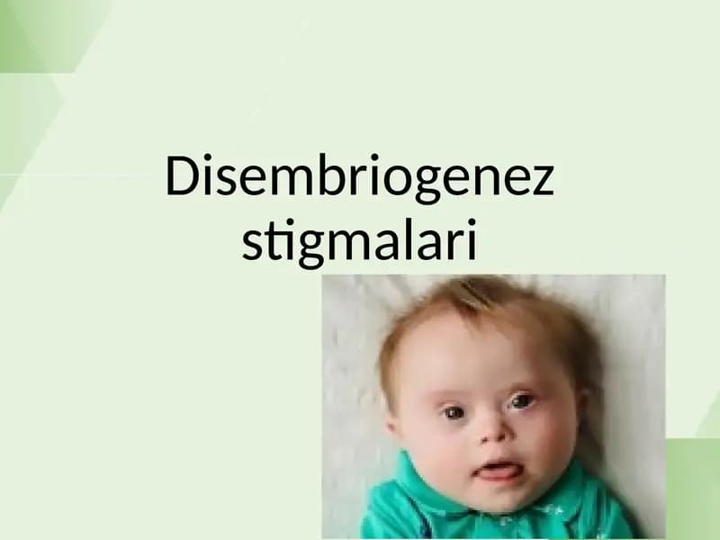 Disembriogenez stigmalari