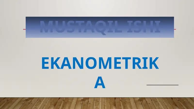 Regressiya tenglamalarining ishonchliligini baholash