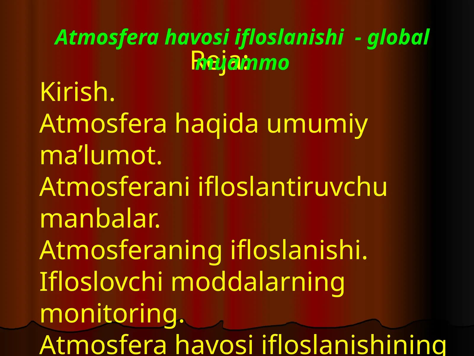 Atmosfera Havosi Ifloslanishi