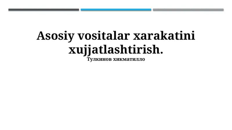 Qabul Qilish va Topshirish Aktlari