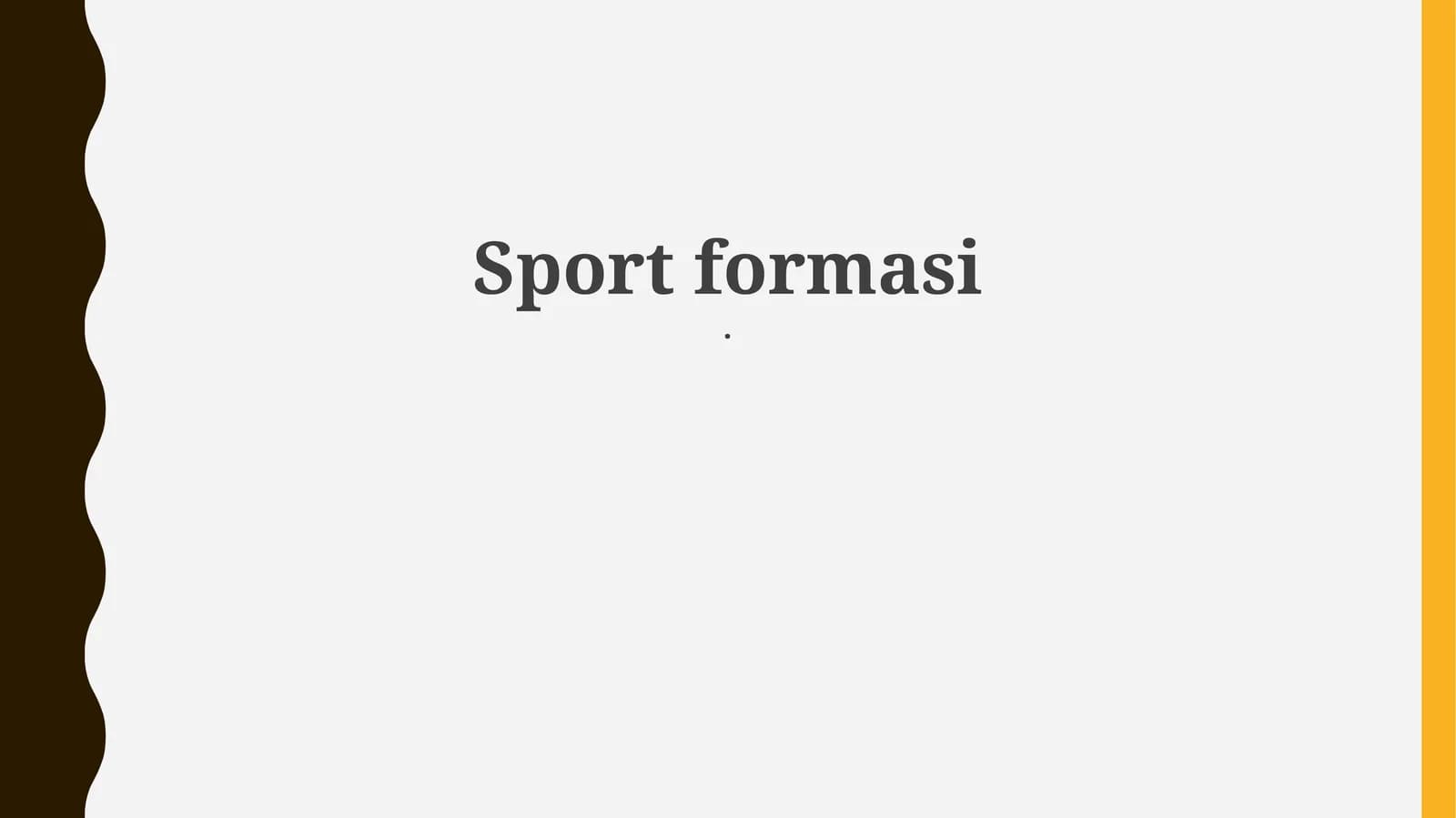 Sport formasi