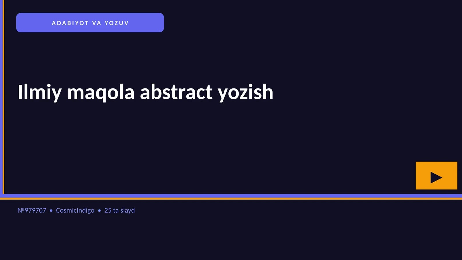 Ilmiy maqola abstract yozish