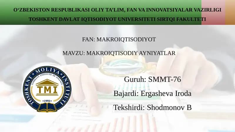 Makroiqtisodiy ayniyatlar