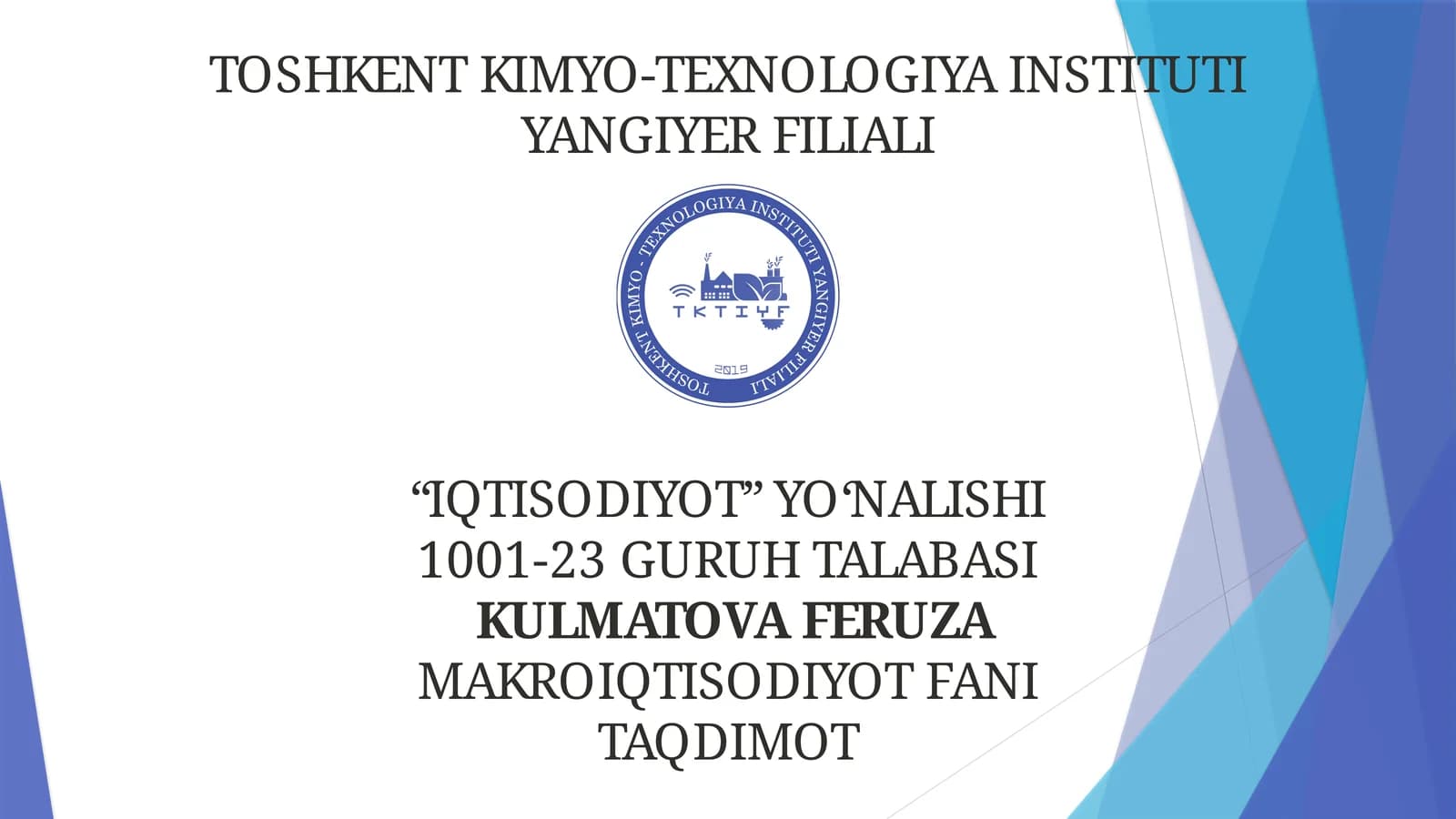 MAKROIQTISODIYOT FANI