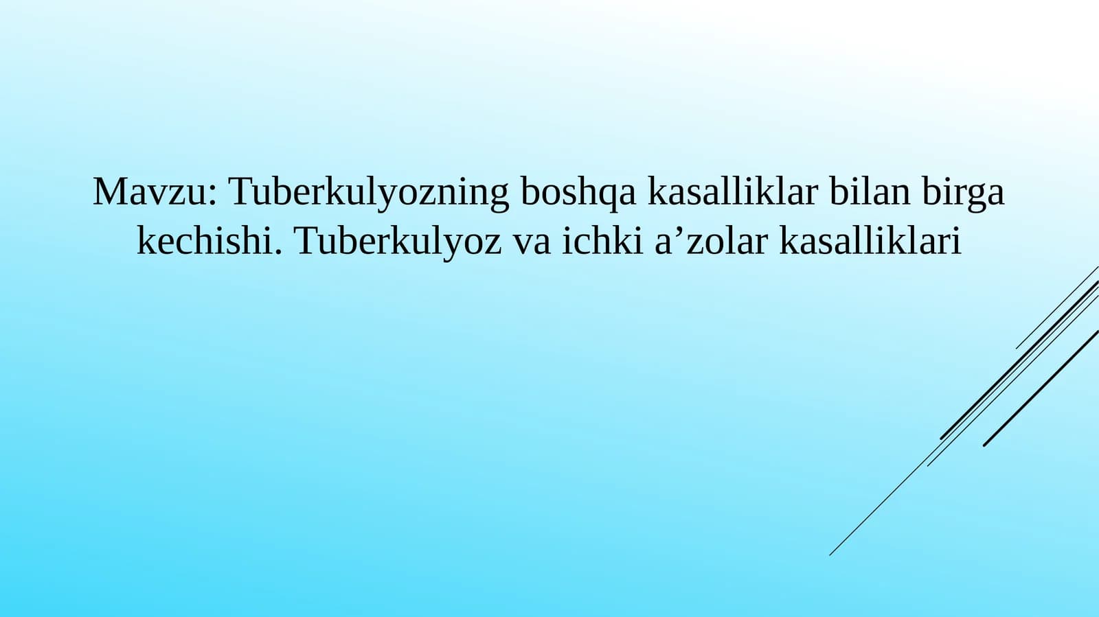 Tuberkulyozning boshqa kasalliklar bilan birga kechishi