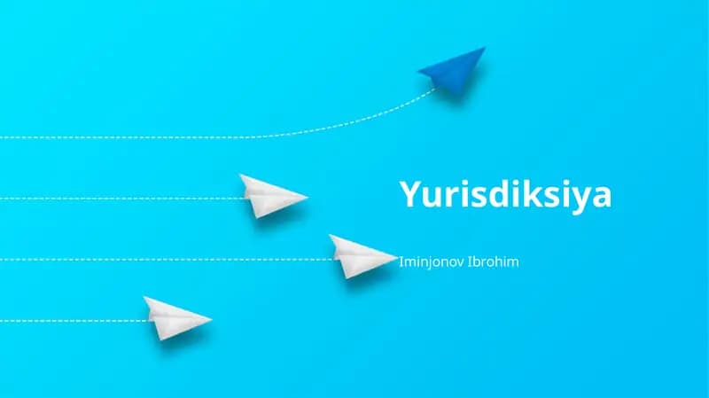 Mavzu bo'yicha yurisdiktsiya