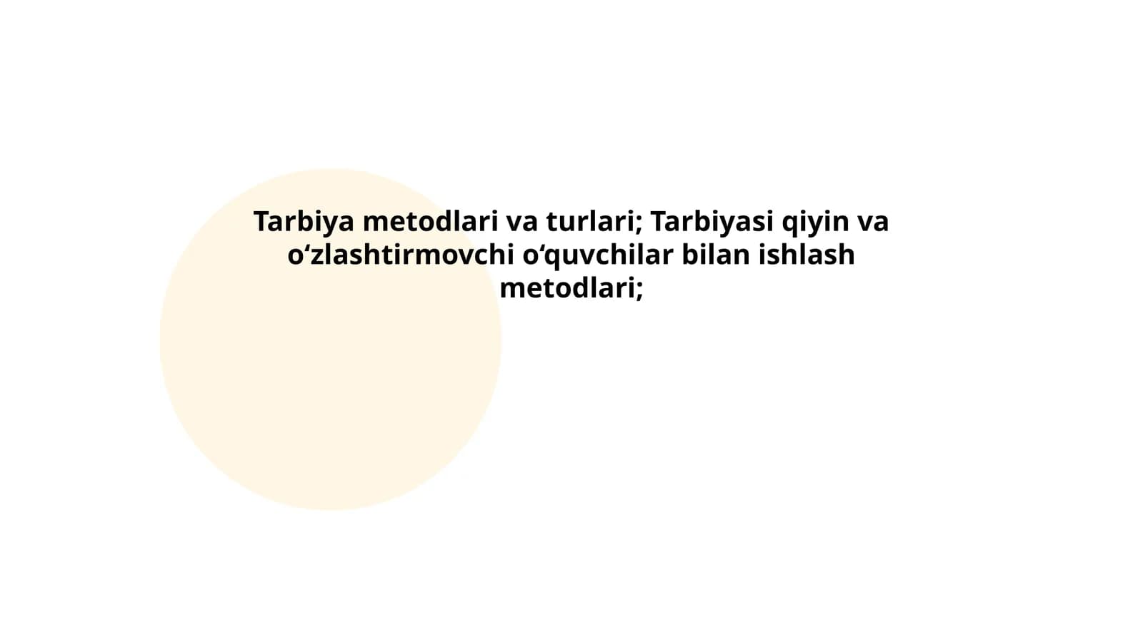 Tarbiya Metodlari va Turlari