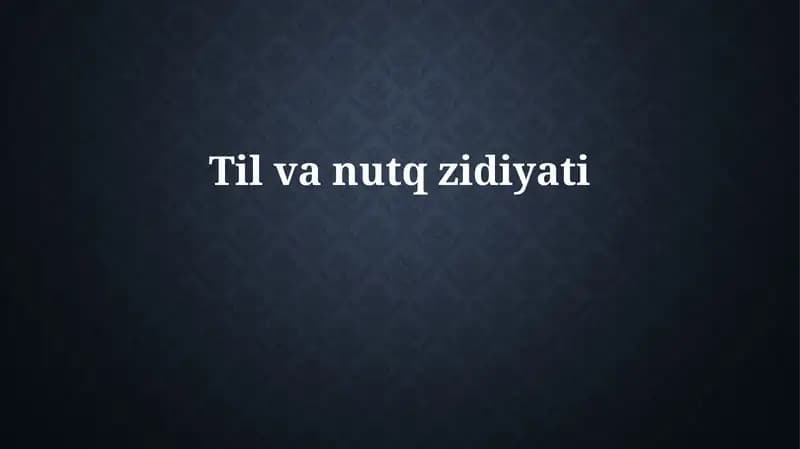 Til va Nutq Ziddiyati