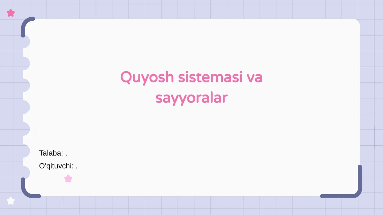 Quyosh sistemasi va sayyoralar