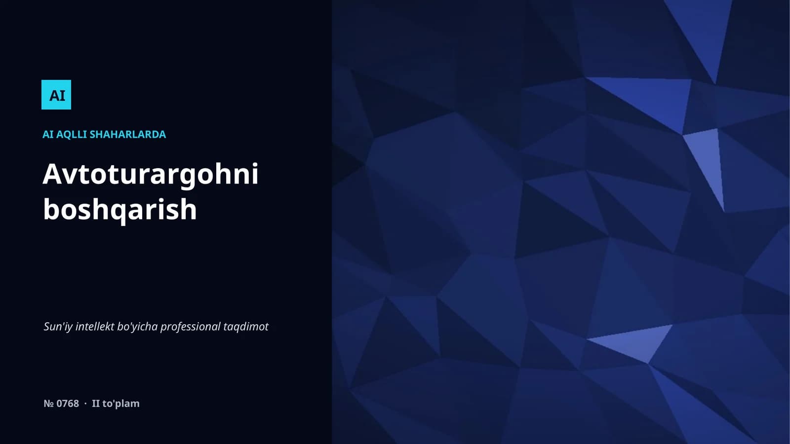 Avtoturargohni boshqarish