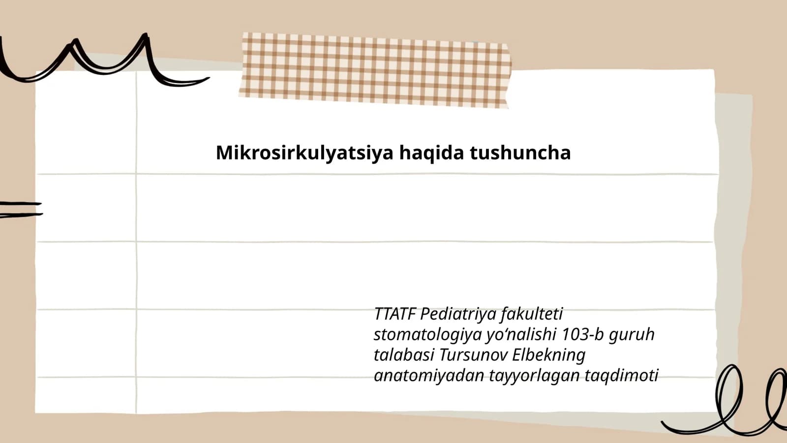 Mikrosirkulyatsiya haqida tushuncha