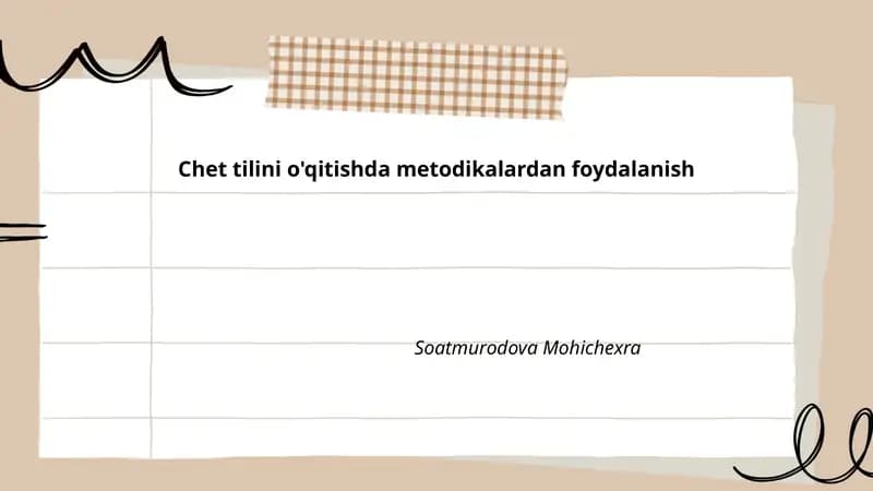 Kommunikativ yondashuvni chet tilini o'qitishda qo'llash