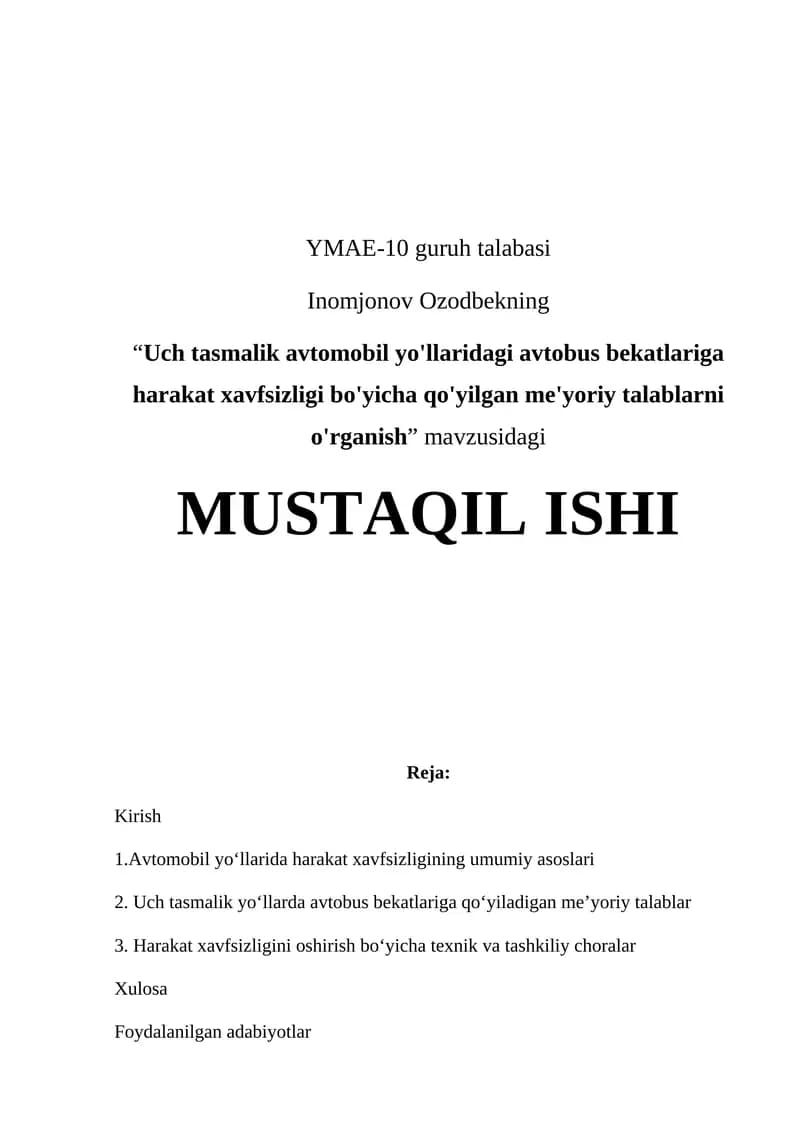 YMAE-10 guruh talabasi