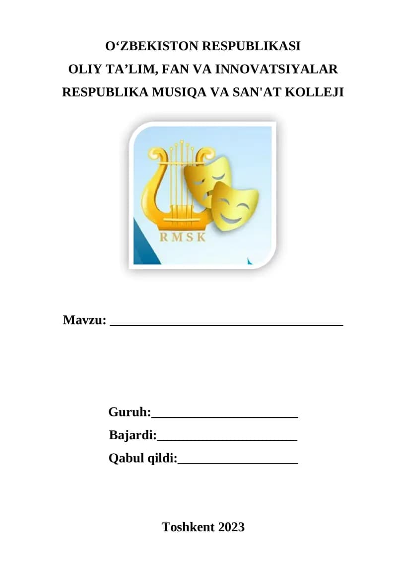 RESPUBLIKA MUSIQA VA SAN'AT KOLLEJI