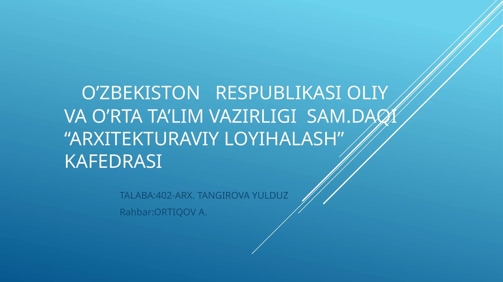 9 QAVATLI TURAR JOY LOYIHASI