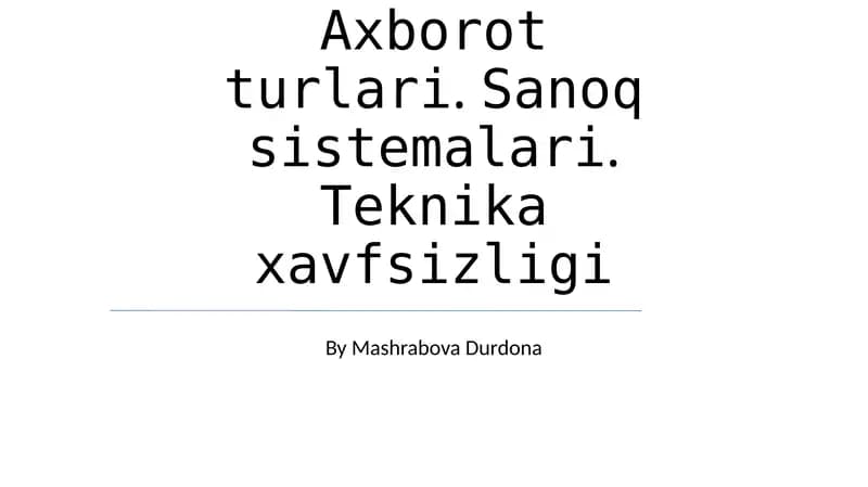 Xavfsizlik tizimlari