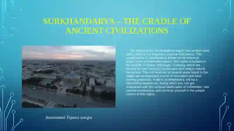 Surkhandarya – the cradle of ancient civilizations
