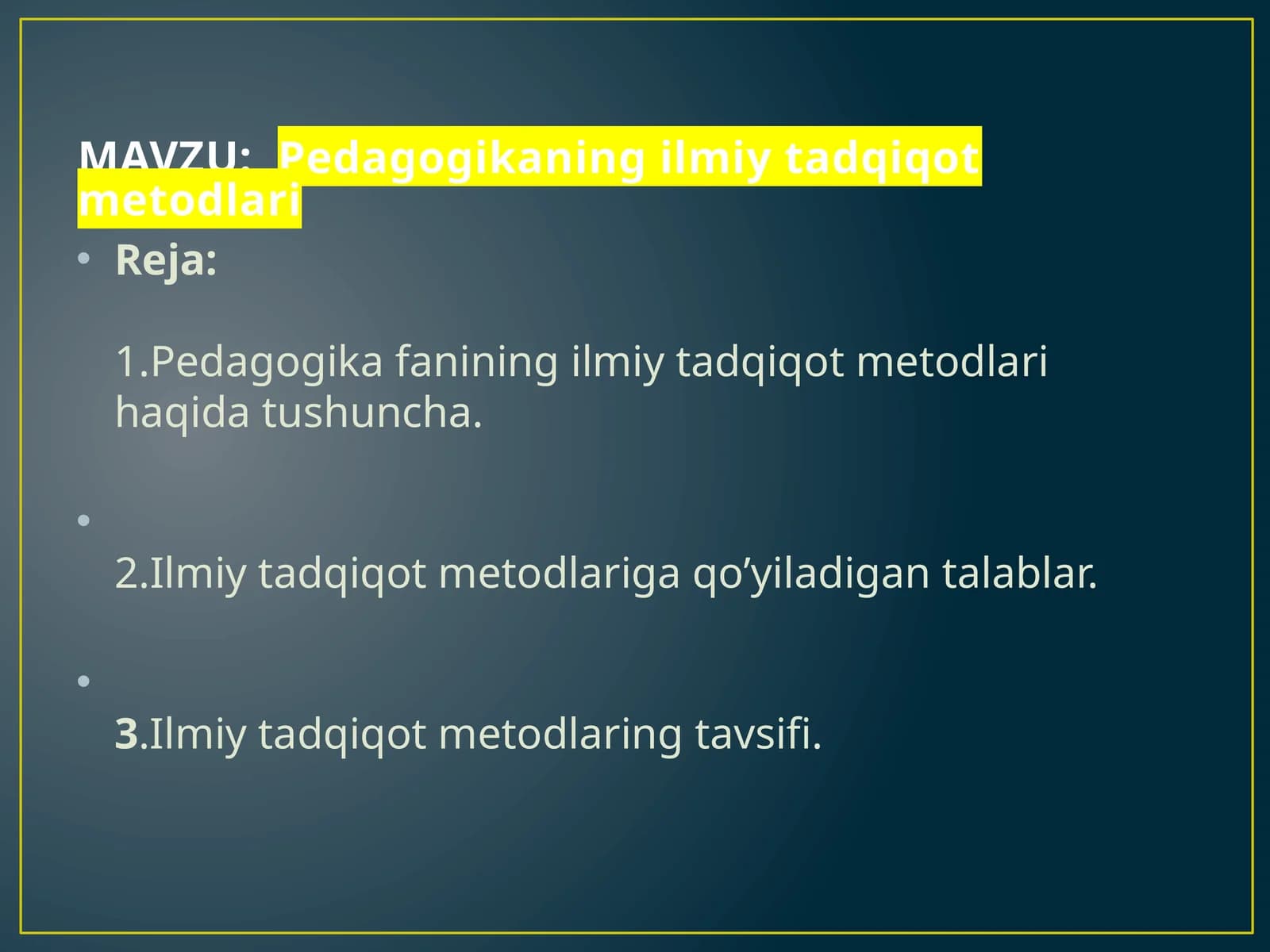 Ilmiy tadqiqot metodlari
