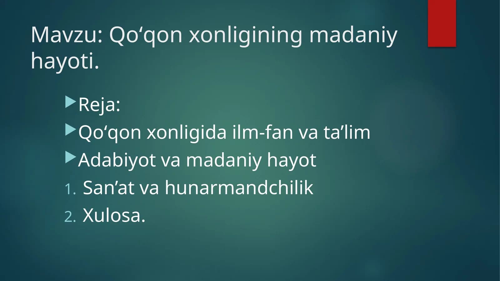Qoʻqonxonligining madaniy hayoti