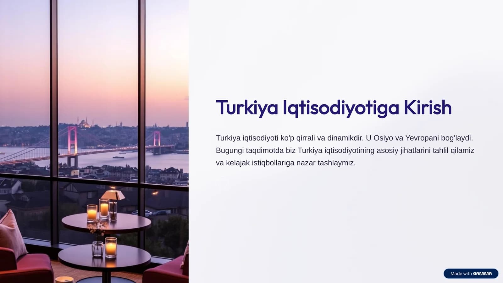 Turkiya Iqtisodiyotiga Kirish