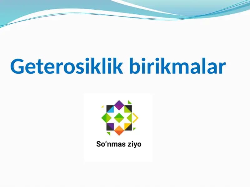 Geterosiklik birikmalar