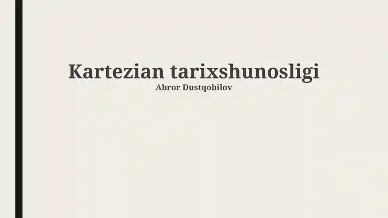 Kartezian tarixshunosligi