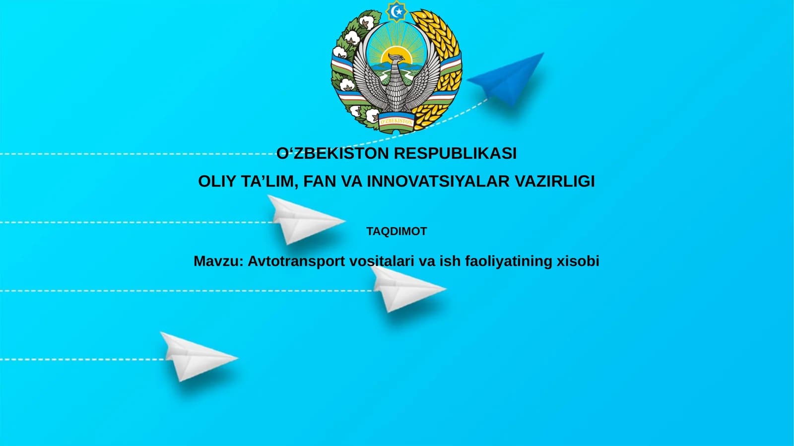Avtotransport vositalari buxgalteriya hisobi