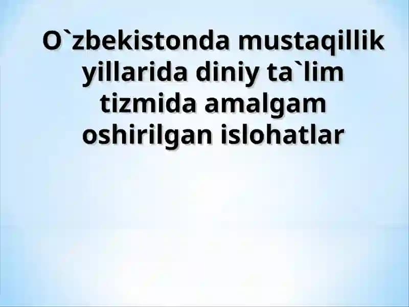 Diniy ta'lim tizimi