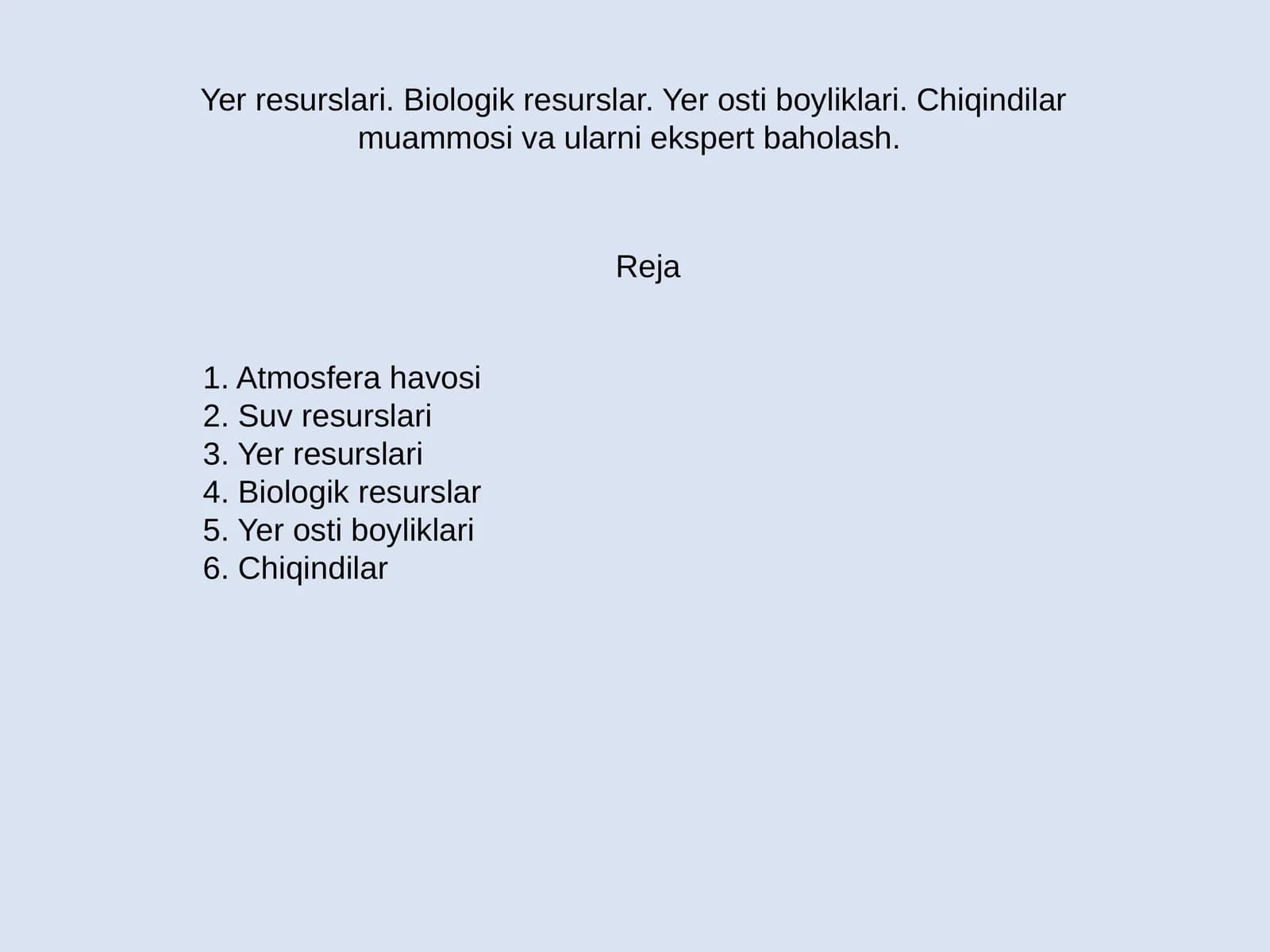 Biologik resurslar