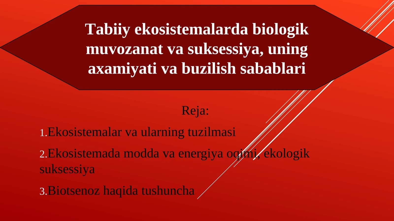 Ekologik tizimlar