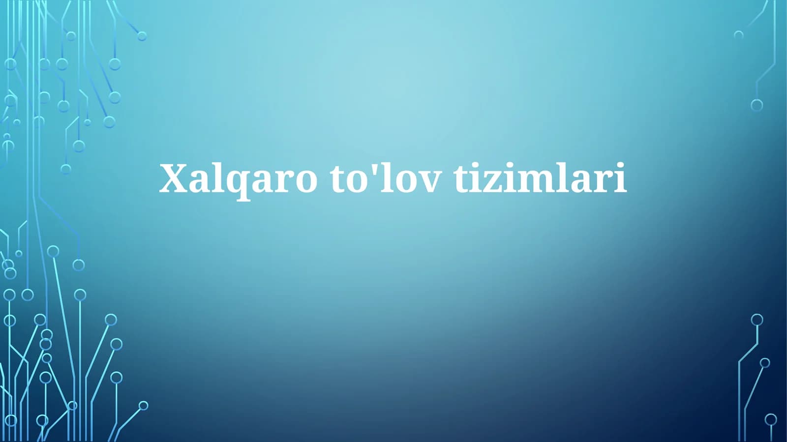 Xalqaroto'lovtizimlari