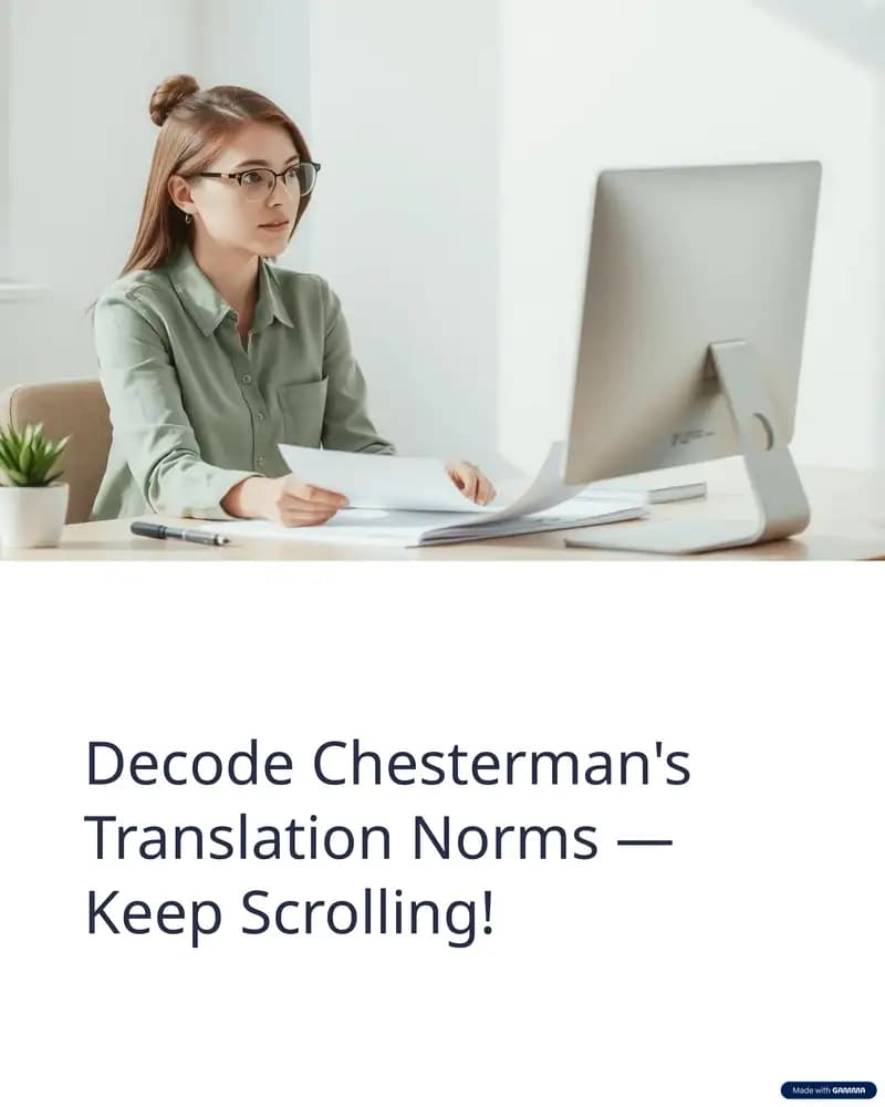 Chesterman's Translation Norms