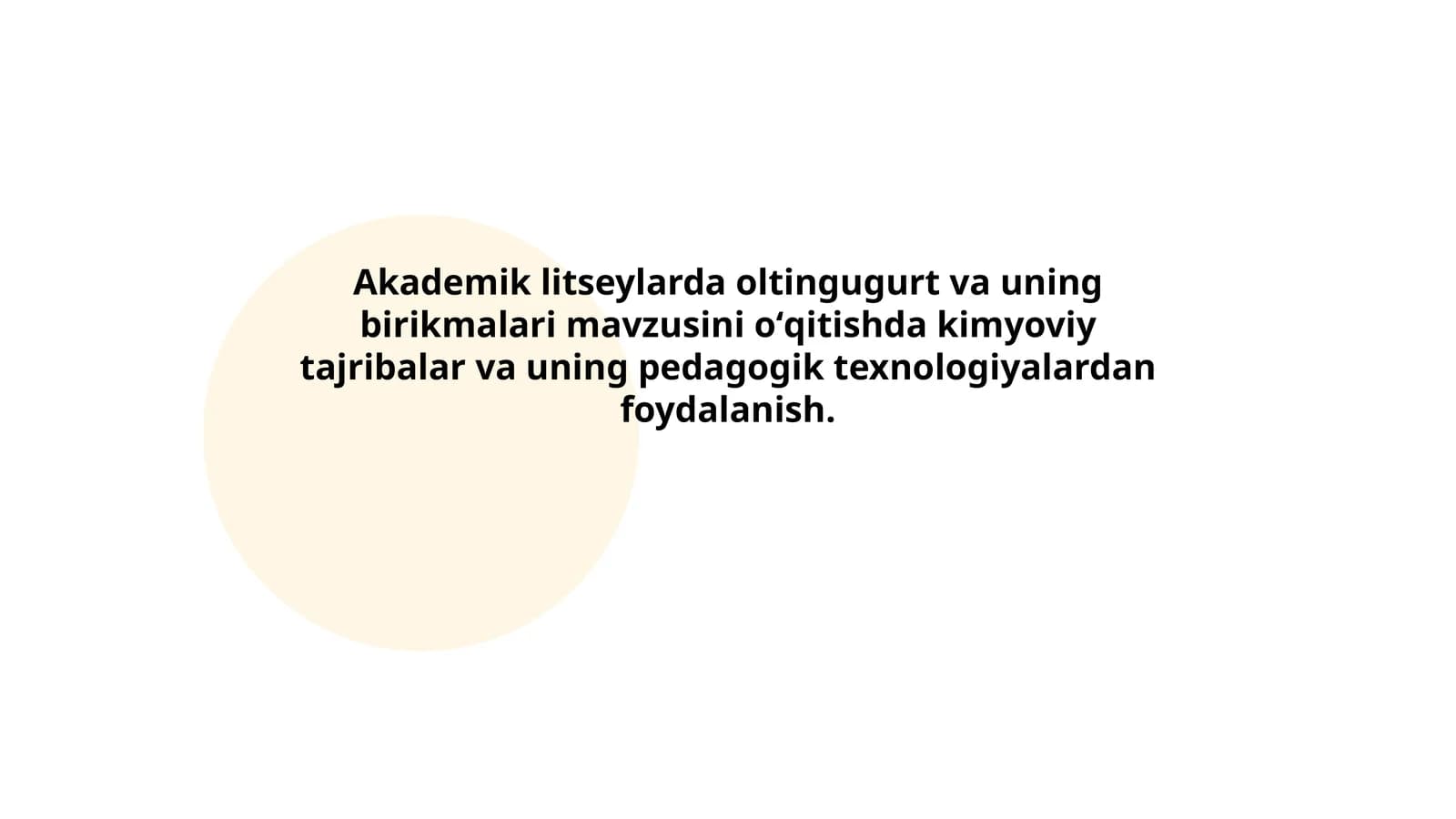 Oltingugurtning kimyoviy xossalari
