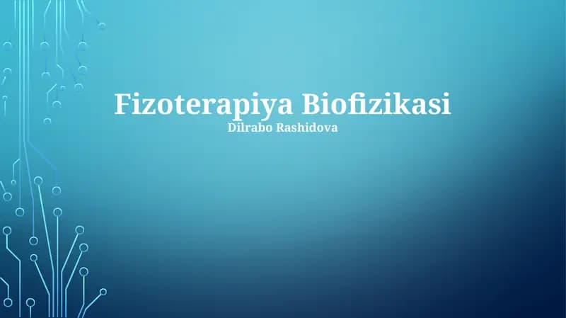 Fizoterapiya Biofizikasi