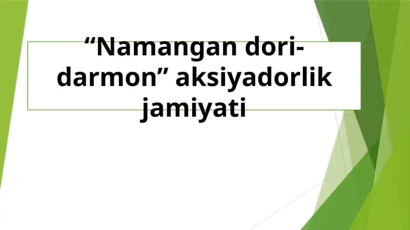 Namangandori-darmon aksiyadorlik jamiyati