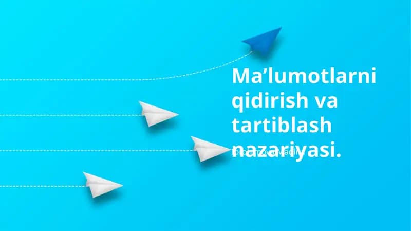 Ma'lumotlarni Qidirish Nazariyasi