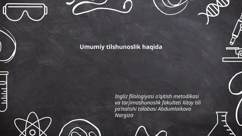 Umumiy tilshunoslik haqida