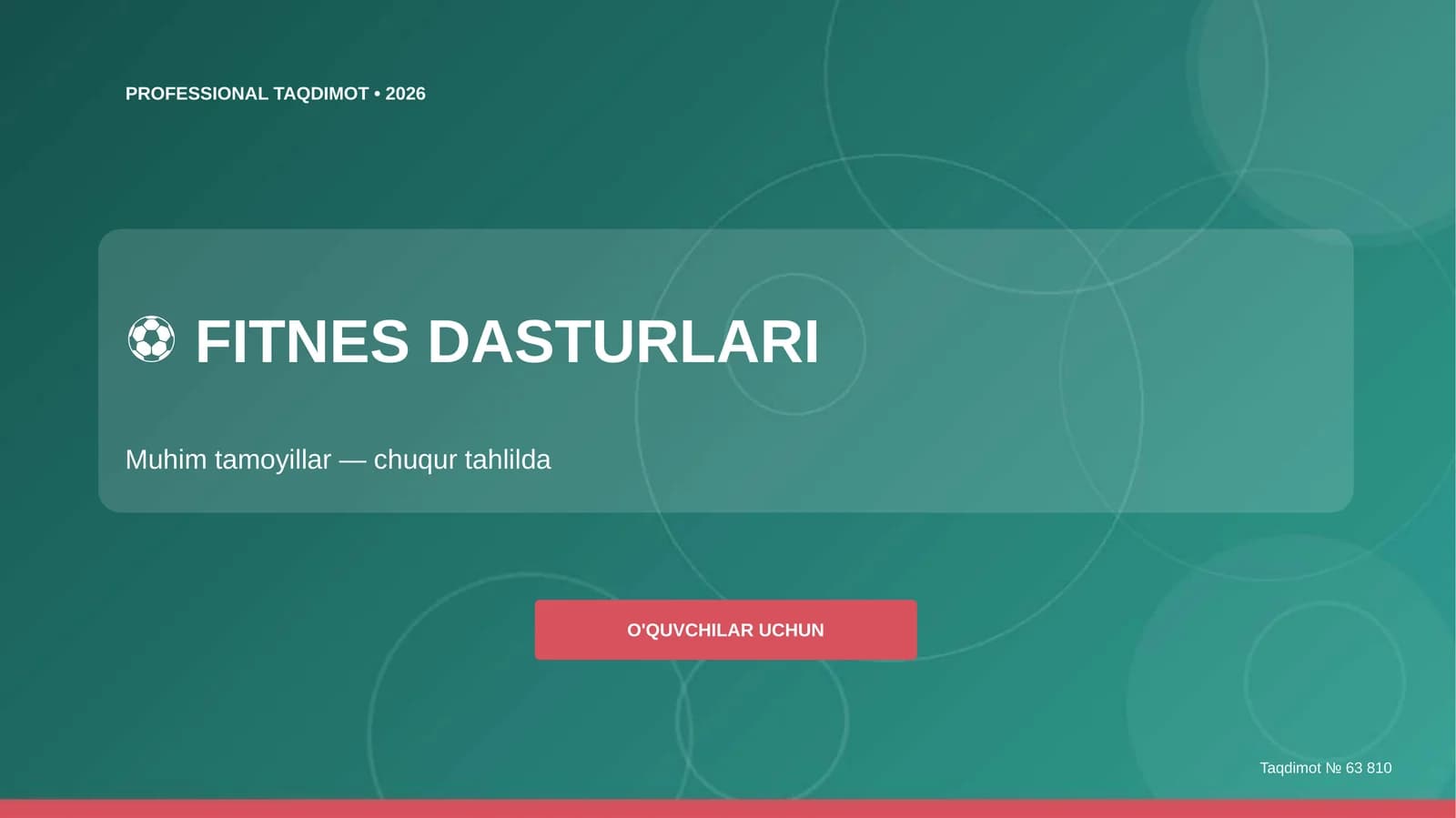 FITNES DASTURLARI