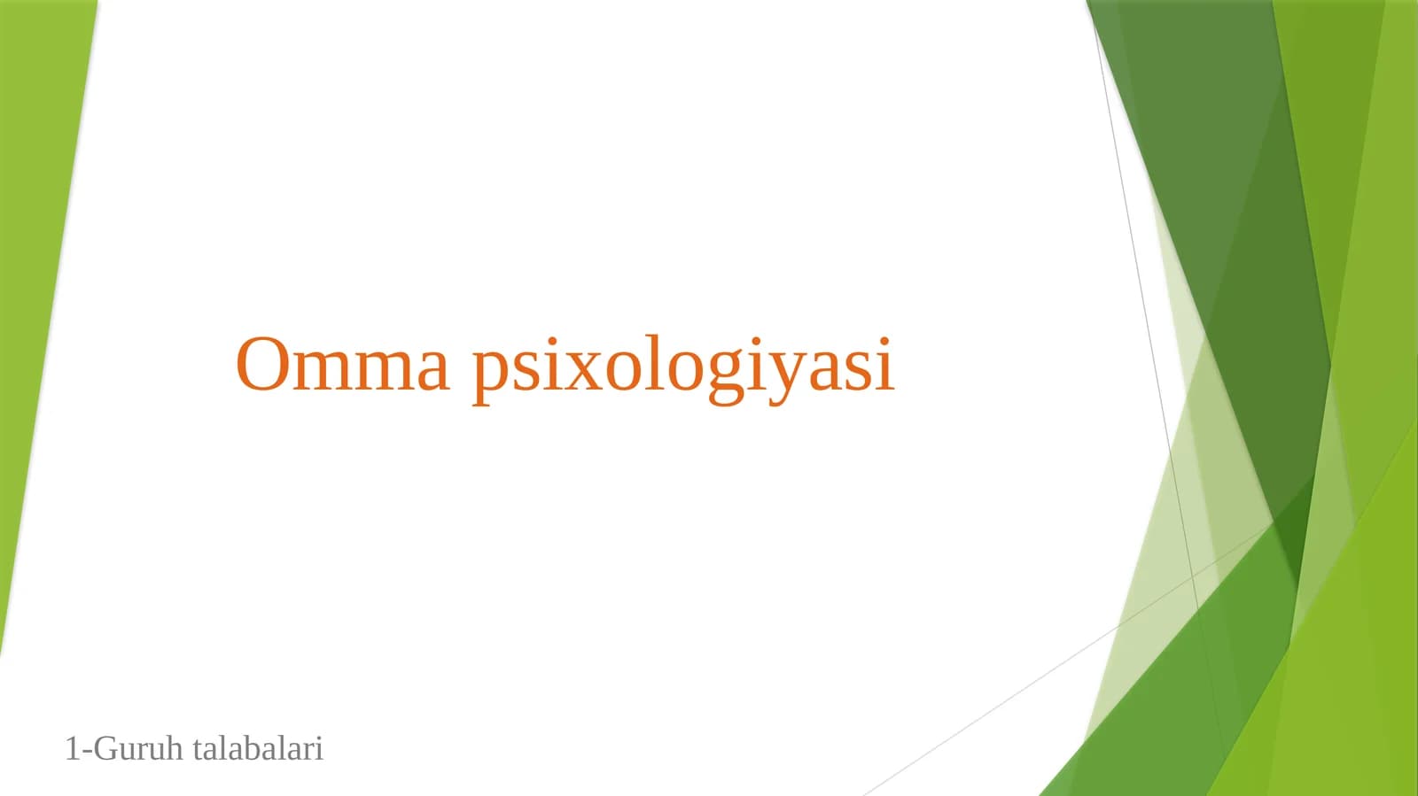 Omma psixologiyasi