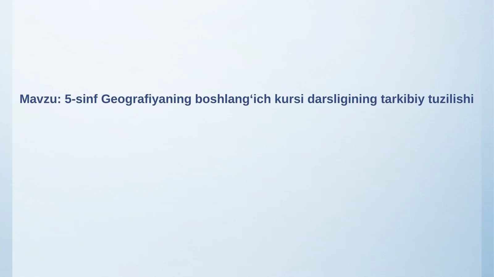 5-sinf Geografiya darslik