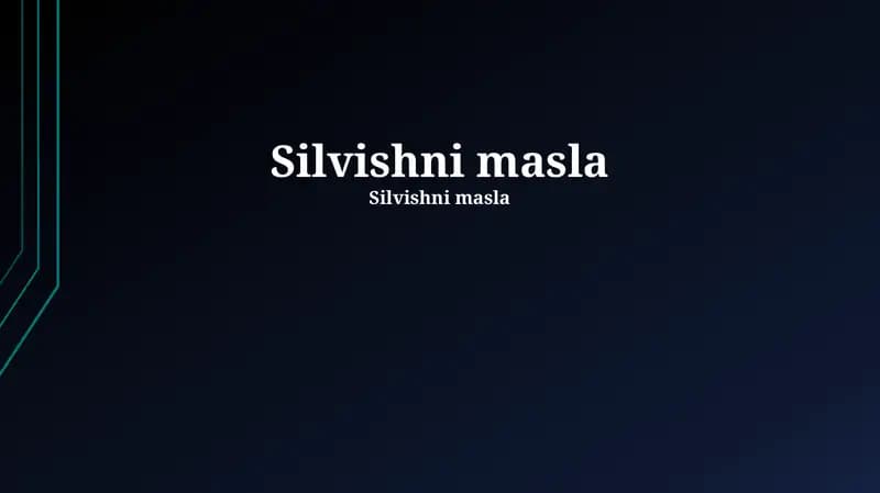 Silvishni masla