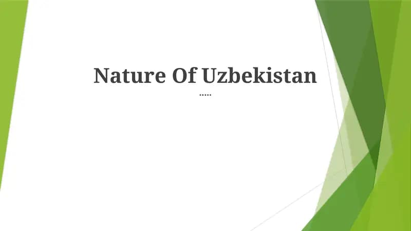 Nature Of Uzbekistan