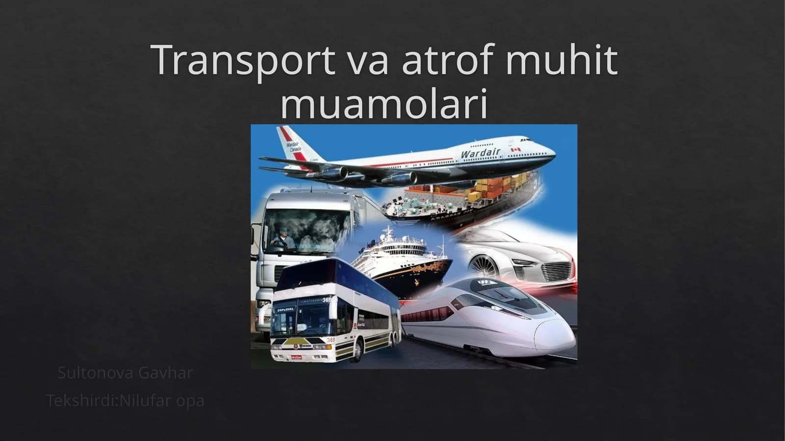 Transport va atrof muhit muamolari