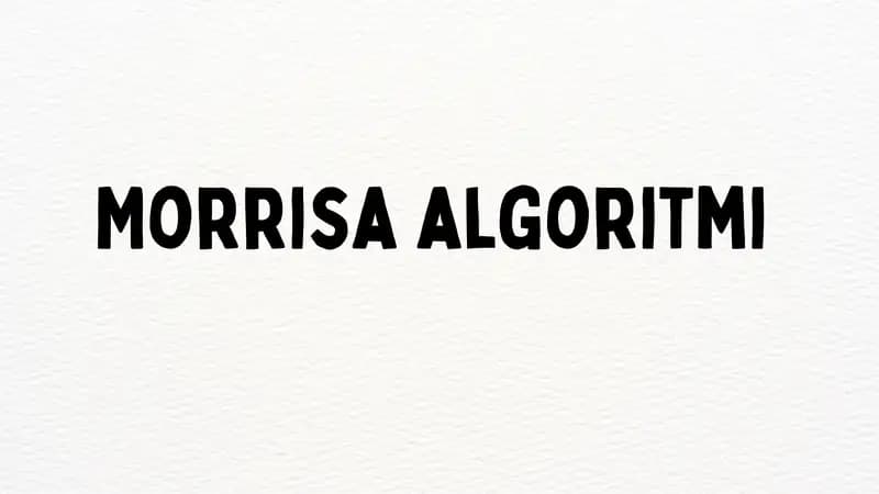 Morris algoritmi